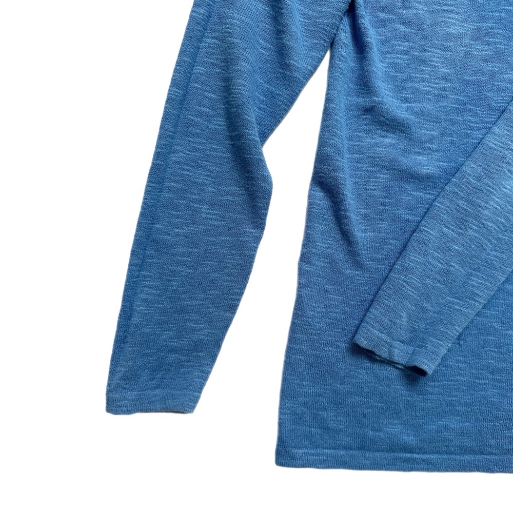 Eileen Fisher Organic Cotton Linen Blue V Neck Pull over, XS - Picture 4 of 7